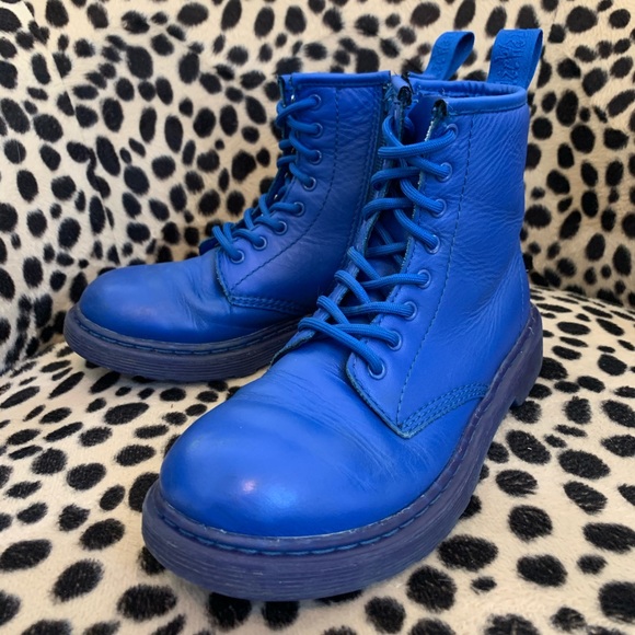 Dr. Martens Other - Kids Dr Martens Delaney blue boots size 2 US boys